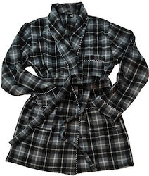 Men's Fleece Robe-Jacket Gray