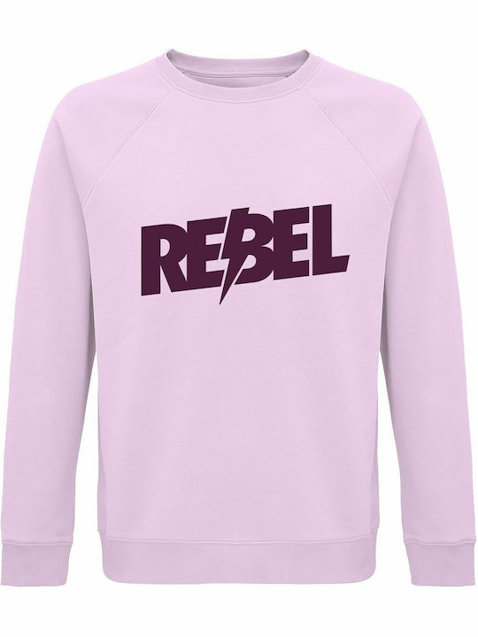 Unisex Sweatshert Organic Rebel Creamy Pink