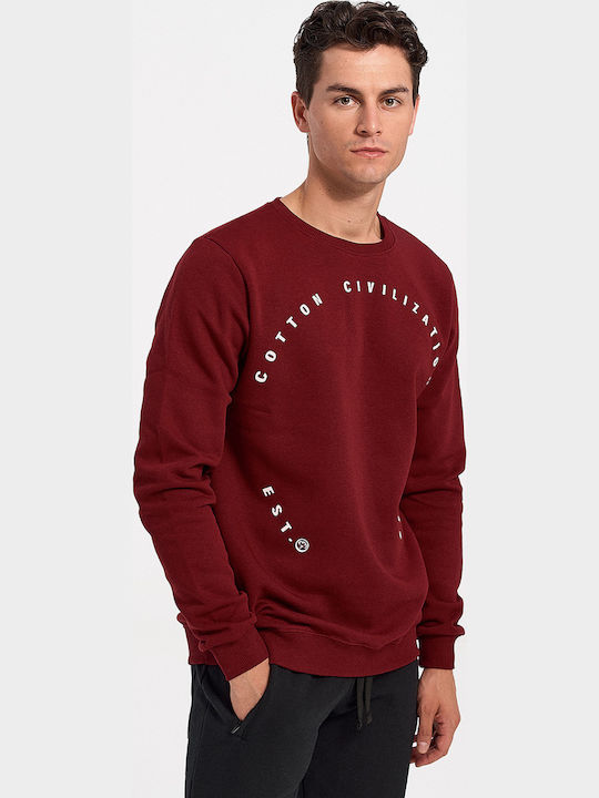 Μπλούζα Φούτερ Cotton4all Est 1970 Μπορντώ
