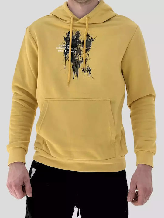 Hanorac Bărbați Fleece Interior Cu Glugă Tommy Life Galben Căldură și Stil