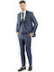 Fragosto Suit Tuxedo Slim Fit Blue