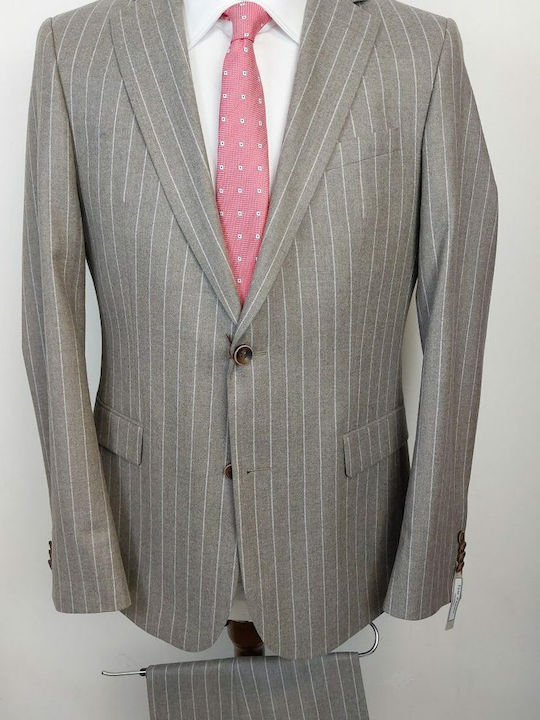 Costum Țesătură În Dungi Bej Tom Frank Cf-italy/bl 111 199983 13