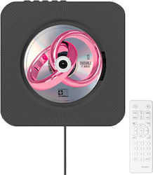 Avizar Cancale Wall Mount Cd Player Bluetooth 5.0 Fm Radio Remote Control Black