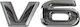 Car Sticker Logo Emblem V6 92mm X 23mm Chromium 1 Piece Zemb-mb-03