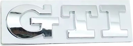 Αυτοκόλλητο Σήμα Λογότυπο Gti 25mm X 85mm Χρωμίου 1 Τεμάχιο Zemb-vw-13