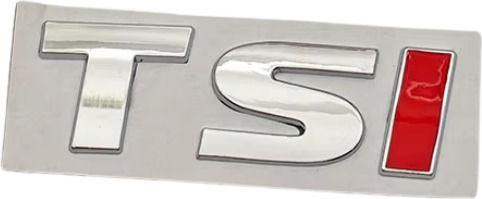 Car Sticker Emblem Logo Tsi 15mm X 50mm Red 1 Piece Zemb-vw-59