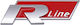 Car Sticker Logo Emblem R-line 24mm X 77mm Red 1 Piece Zemb-vw-02