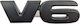 Car Sticker Logo Emblem V6 80mm X 24mm Black 1 Piece Zemb-toyota-04