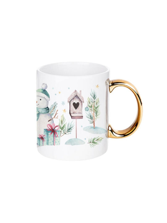 Cană Ceramică Bej De Crăciun