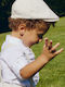 Abel & Lula Kids' Hat Fabric Beret Beige