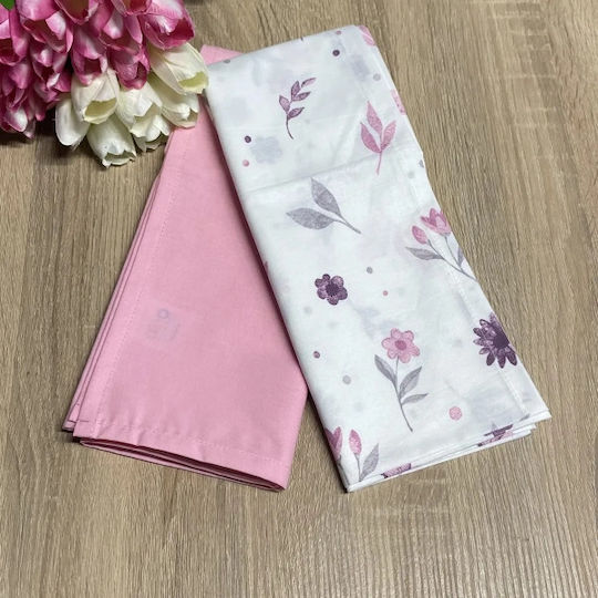 abo Baby Swaddle Blanket Cotton Pink 75x75cm 2 Pieces