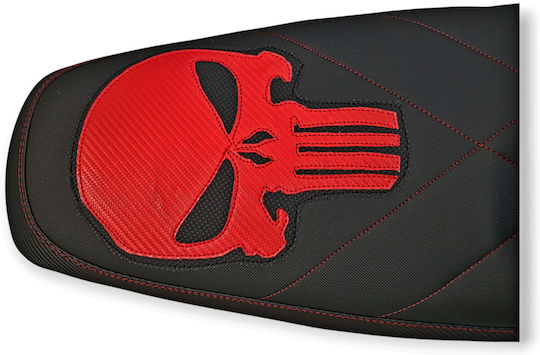Dy 50-110 Daytona Quilted Baklava Motorcycle Seat Cover Red