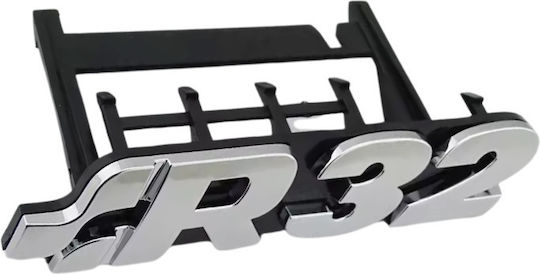 Genuine Mask Logo Emblem R32 22mm X 90mm Chrome 1 Piece Zemb-vw-21