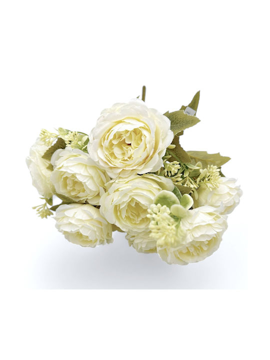 Blumenstrauß Weiße Rosen 9Stücke 40 x 16cm Λ113 Rin-l113