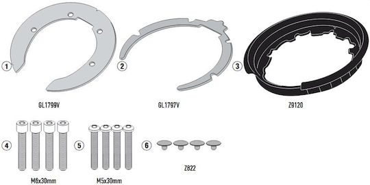 Система За Монтиране На Резервоара Bf57k Tanklock System Husqvarna Svartpilen 125/401 '21-'23 Kappa