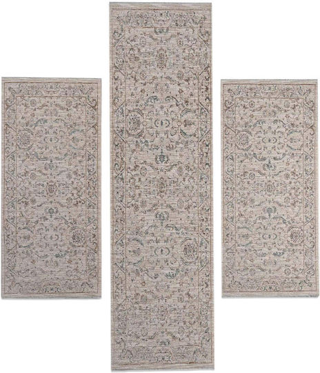 Balsan Lyra-s 868 Сет Съвременни Спалня килими Beige Mint P621605 3бр