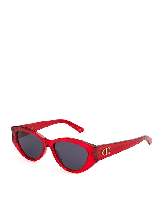 Dior Women's Sunglasses with Red Plastic Frame and Gray Lens CD40198I