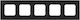 Sonata Glass Frame Black Frosted Glass R-5rgc 79 33