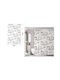 Galifas Shower Curtain 180x180cm White-black