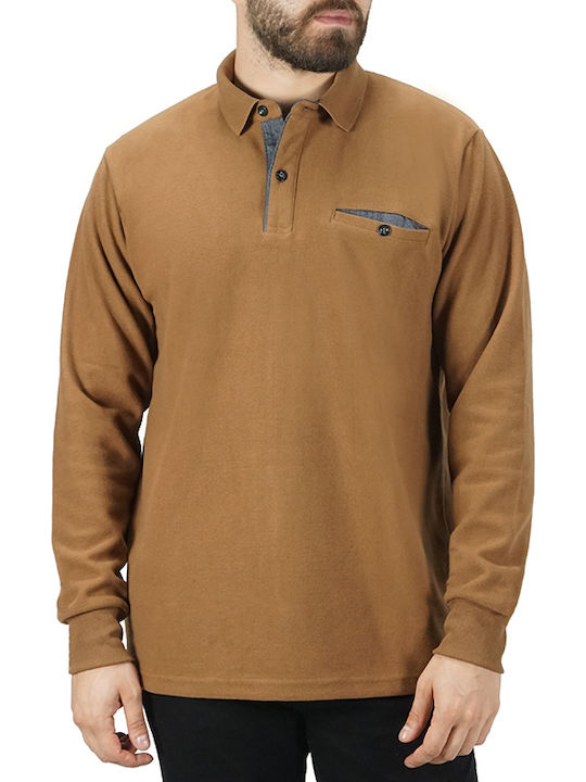 Polo Long Sleeve Blouse Camel
