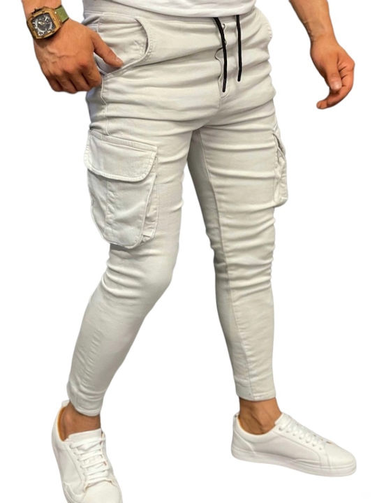 Oscar Denim Trousers Cargo Off White