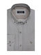 Long Sleeve Cotton Shirt in Slim Fit Blue