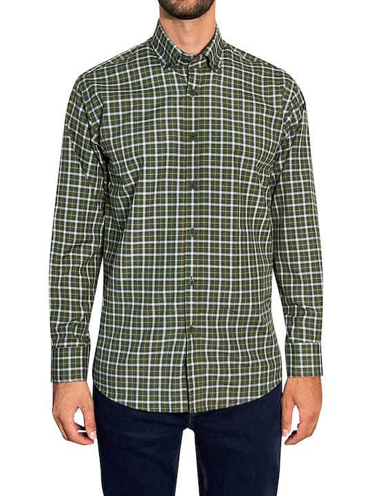 Polsino Shirts Baumwolle Hemd Khaki