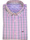 Long-sleeved Cotton Shirt Checked White