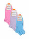 Dundar Femei Șosete Uni LIGHT BLUE / LILAC / PINK 3Pachet