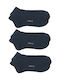 Ampo Socks Ανδρικές Μονόχρωμες Κάλτσες Μπλε 3Pack