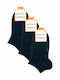Dundar Damen Einfarbige Socken BLUE 3Pack
