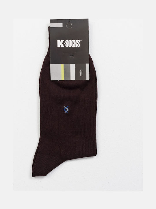 K Socks Ανδρικές Κάλτσες Καφέ