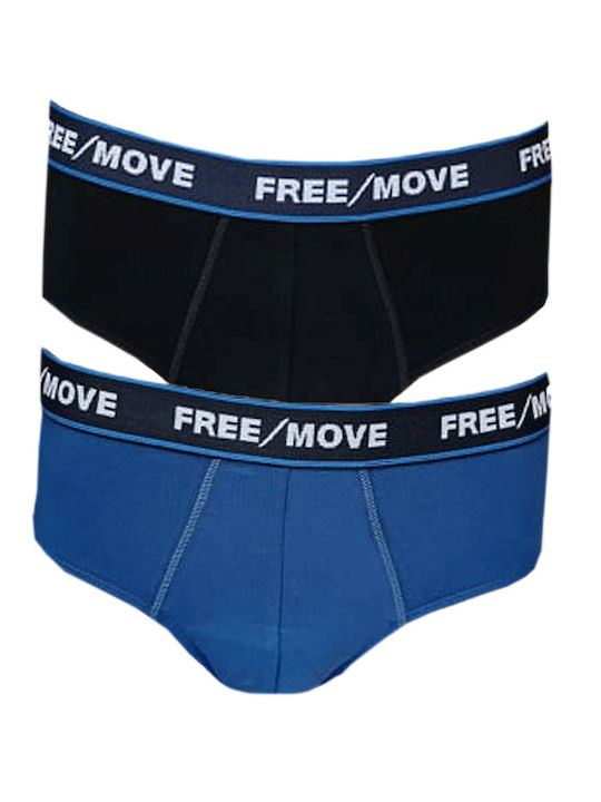 Herren Slips Royal Blue and Black 2Packung