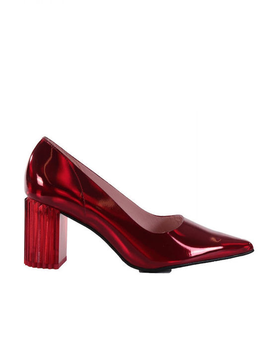Leather Red High Heels