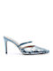 Leather Light Blue High Heels