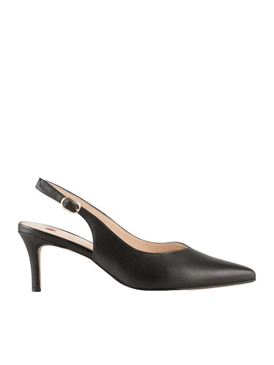 Hogl Leather Black Heels Low