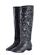 Leather Women's Boots Blue