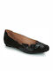Erune Damen Ballerinas Schwarz
