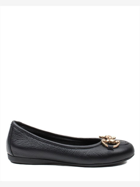 Leather Ballerinas Black