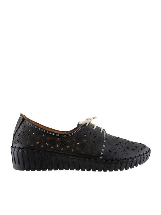 On the Road Leder Damen Mokassins in Schwarz Farbe