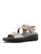 Leather Women's Flat Sandals Anatomic in Gold Color