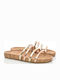 Strap Mule Flache Sandalen für Damen in Braun Farbe