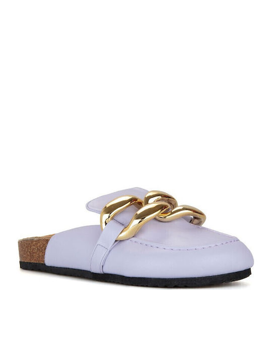 Flat Mules σε Μωβ Χρώμα