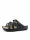Anatomic Women's Leather Platform Wedge Sandals Black