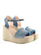 Filipa 9 Women's Ankle Strap Platforms Blue