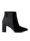 Wildleder Stiefeletten Damen Schwarz