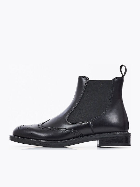 Leather Women's Ankle Boots Black