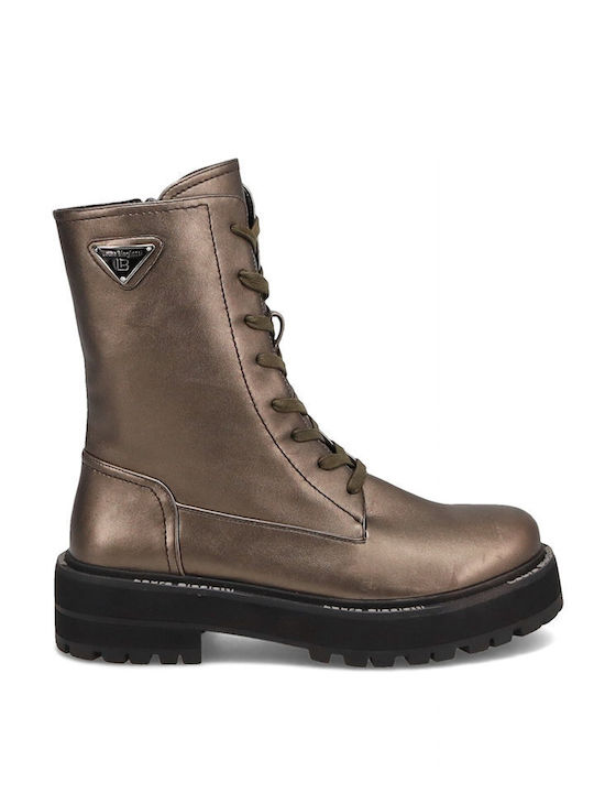 Leder Stiefeletten Damen Braun
