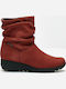 Leder Stiefeletten Damen Rot