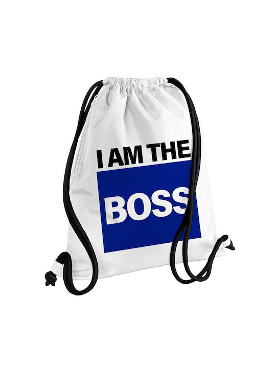 Boss I Am The Τσάντα Πλάτης Γυμναστηρίου Λευκή